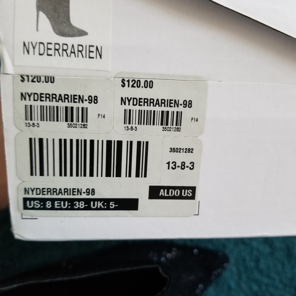 Aldo Nyderrarien Black Sparkle Crystal Boots - Picture 6 of 10